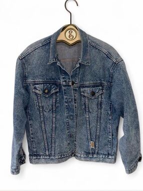 Denim Jacket - Light Blue Acid Wash